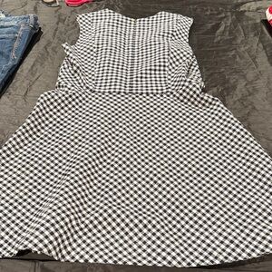 Draper James Navy and White Gingham Dress